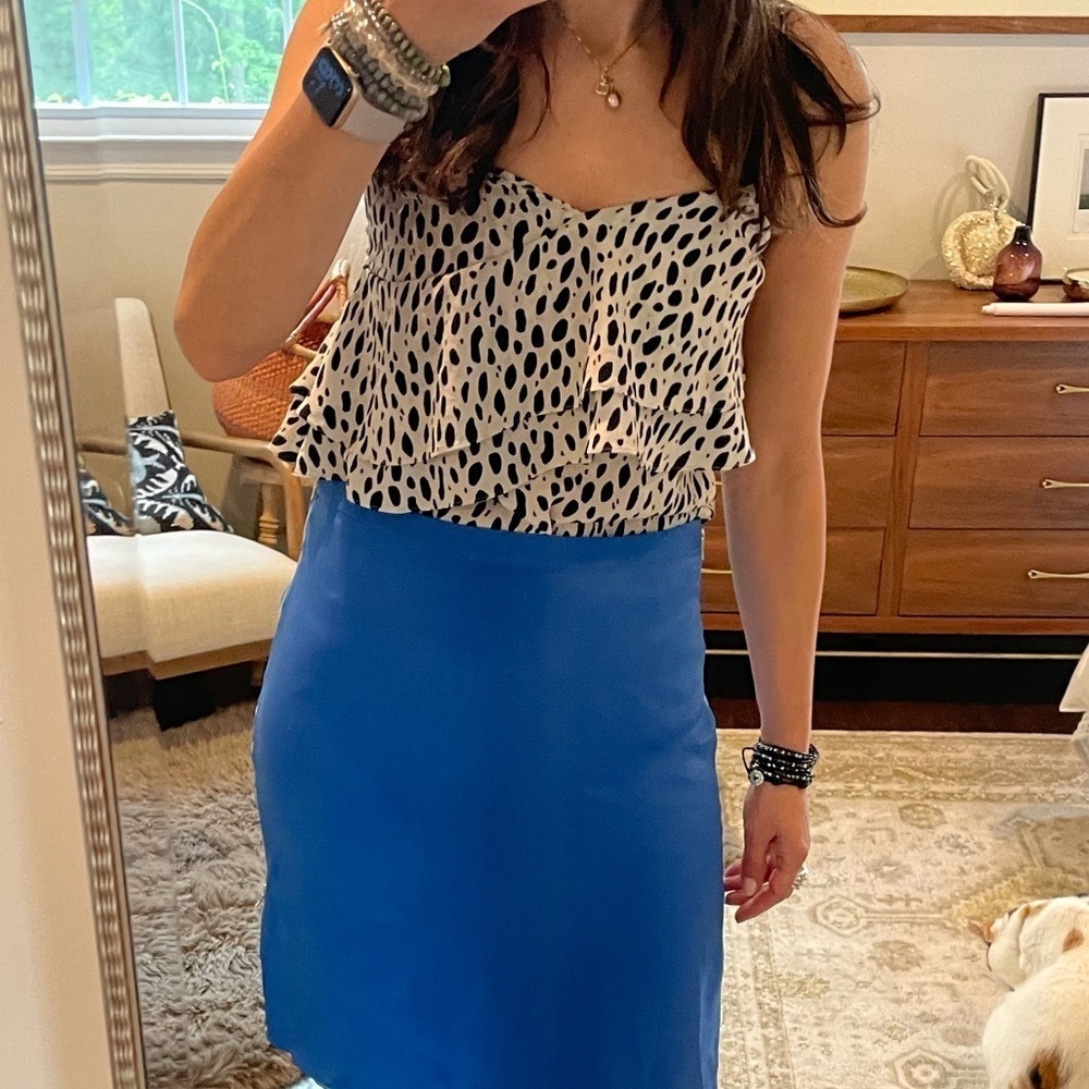 J. Crew Cheetah Print Silk Ruffle Cami